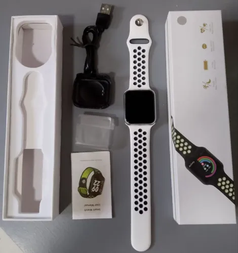 Relógio Digital IP68 Smartwatch F8 Touch-screen Banco E Preto