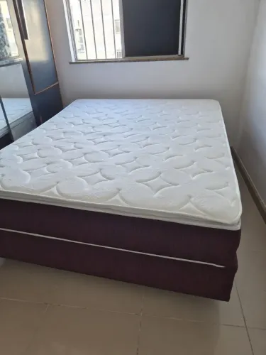Cama box casal base+colchão 