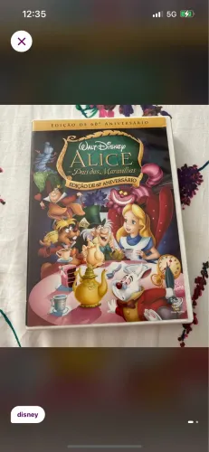 dvd alice no país das maravilhas, edição de 60° aniversário , em ótimo estado. original.