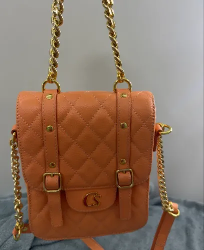 Bolsa laranja Carmem Steffens