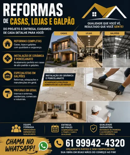 Instalação de porcelanato e cerâmica e pintura