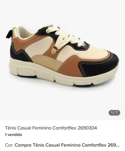 Tênis casual feminino Confortflex