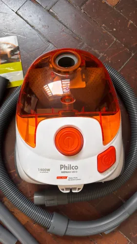 Aspirador De Pó Philco Com Filtro Hepa / Branco E Laranja 127v 