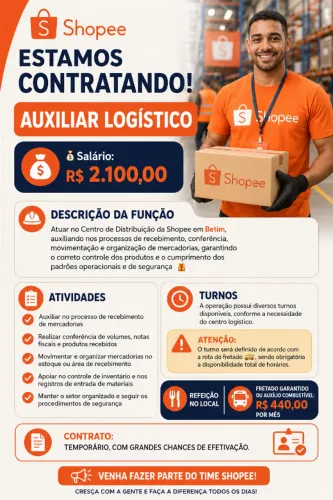 Auxiliar de Logística Shopee