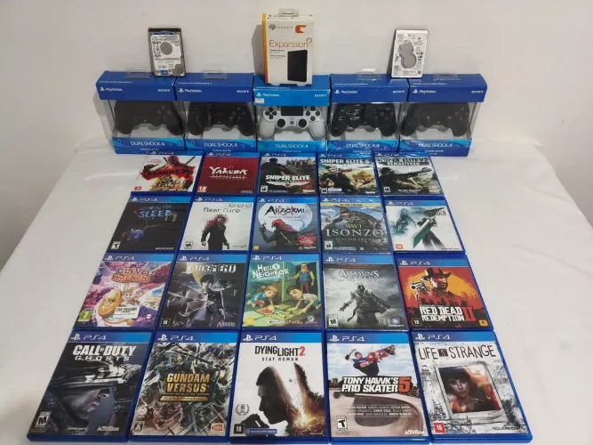 Jogos e acessórios PS4