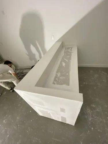 Balcão em l de drywall