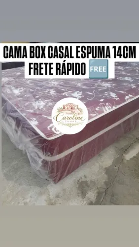 Cama box casal - Espuma 14cm