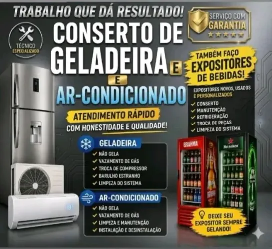 Gás Geladeira e freezer a domicílio