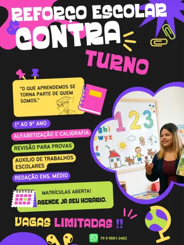 Reforço escolar e Contraturno preço imperdível