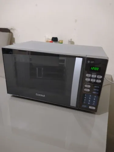 Microondas Consul 20 litros, Cinza Metálico, Espelhado 