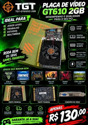 Placa de video gt610 2gb
