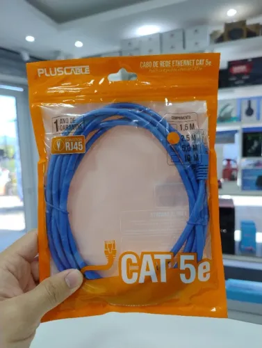 Cabo de Rede Azul 2,5 Metros CAT5e Novo