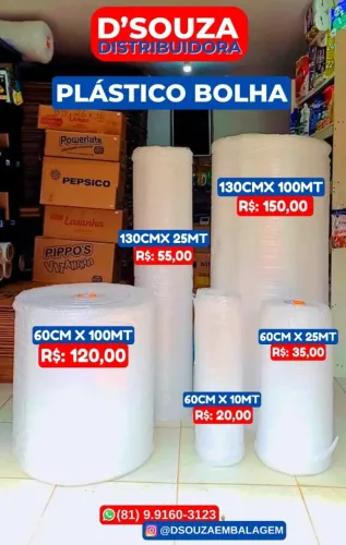 Plástico Bolha - DSouza Distribuidora
