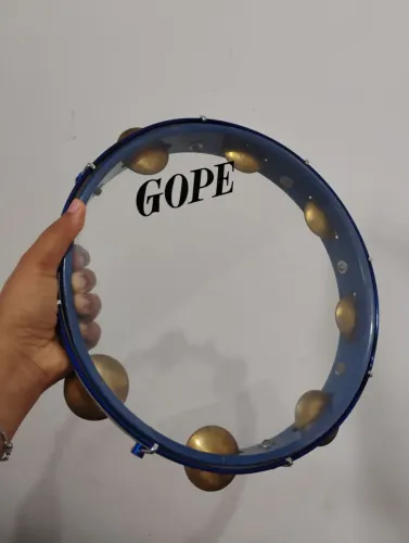 Pandeiro super leve gope 12" profissional pele cristal