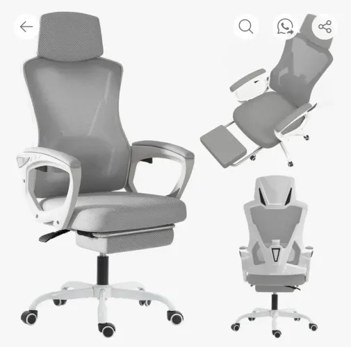 Cadeira De Escritório Ergonômica Mesh Ajuste Lombar