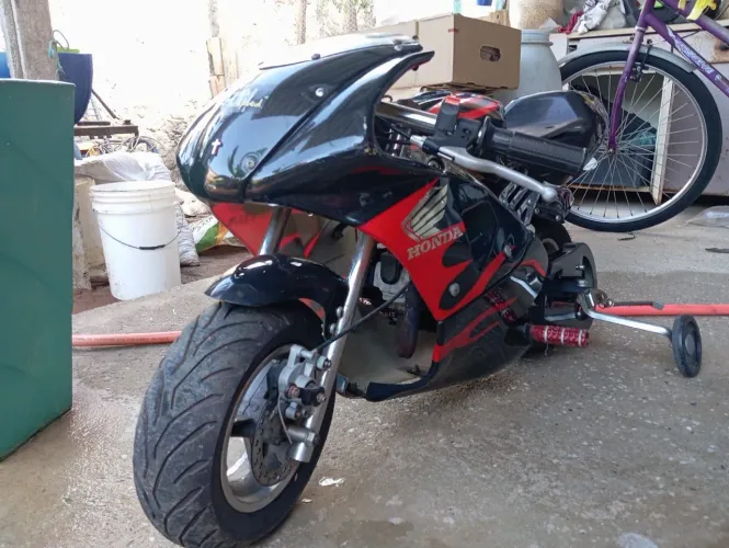 Mini Moto Infantil Gasolina 2 Tempos 49CC Speed Ninja GP Esportiva ...