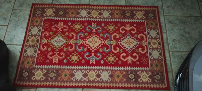 Tapete vermelho antiderrapante 1,40x90cm