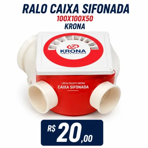 Ralo caixa sifonada 100x100x50 krona 