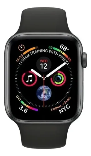 Apple Watch Series 4 44mm caixa 44mm de alumínio space gray pulseira black + 5 pulseiras