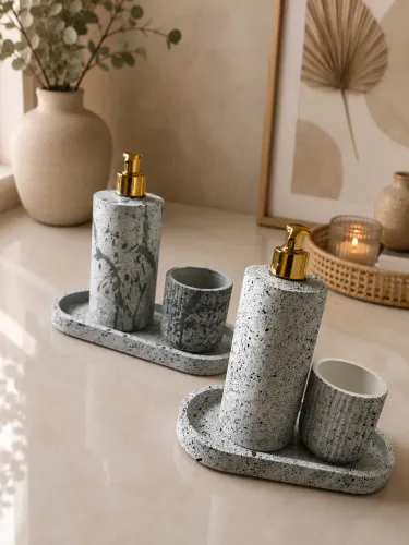 Kit banheiro gesso artesanal