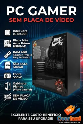PC Gamer Base i5 10400F | Asus H510M-E | SSD 480GB (Sem Placa de Vídeo)