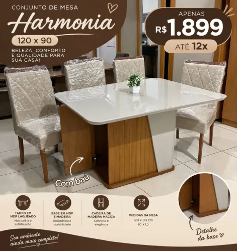 Mesa de jantar completa com mega promoção