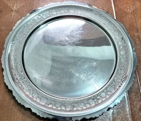 Bandeja redonda, Art Prata Inox