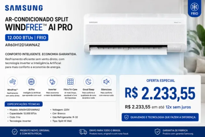 Samsung WindFree? AI Pro 12.000 BTUs