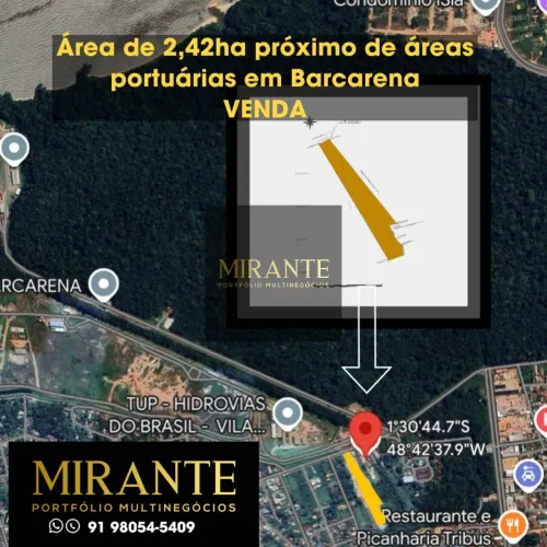 Área de 2,42ha em Barcarena perto de área portuária