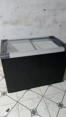 Freezer tampa de vidro