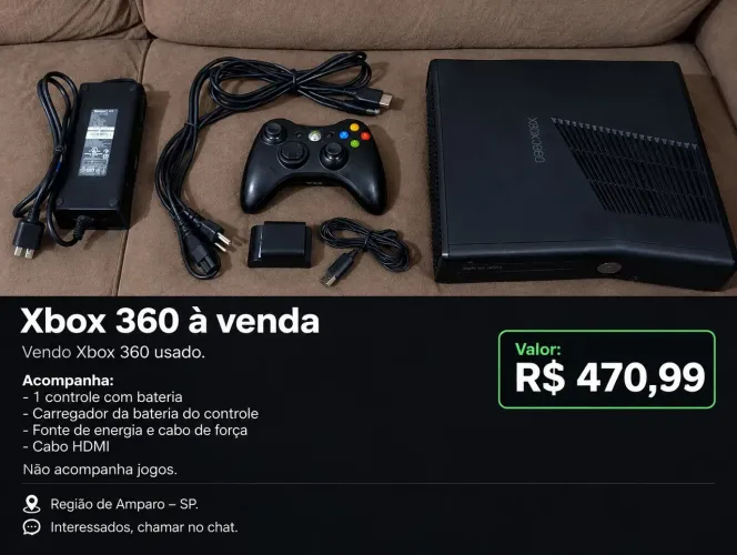 XBOX 360, POR R$470,00!