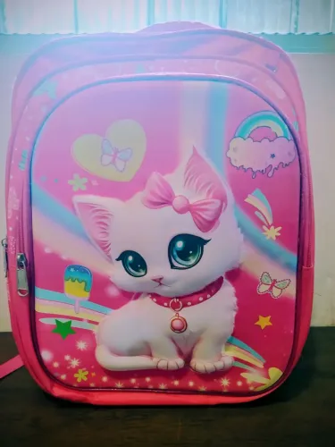 Mochila infantil com estojo e lancheira sem uso 