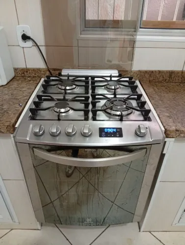 Fogão de Embutir Electrolux 4 Bocas Inox com Timer Digital