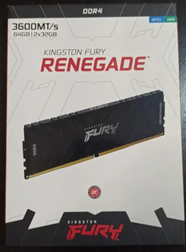 Memória Ram Kingston Fury Renegade Ddr4 64gb 3600mt/s (c/ NF-e)