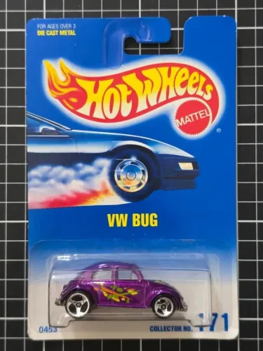 VW Bug Roxo (Fusca de 1991) - Hot Wheels
