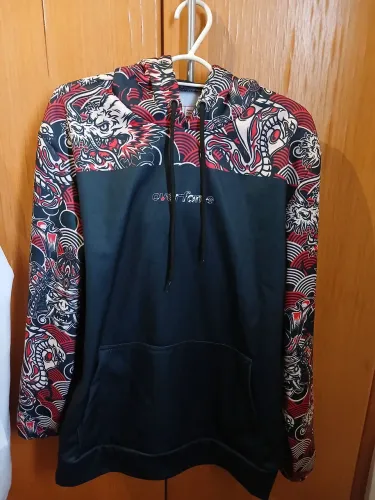 Moletom design japonês samurai e dragão tamanho P