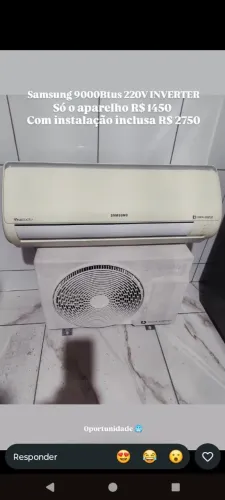 Ar-condicionado 9000 BTUs inverter