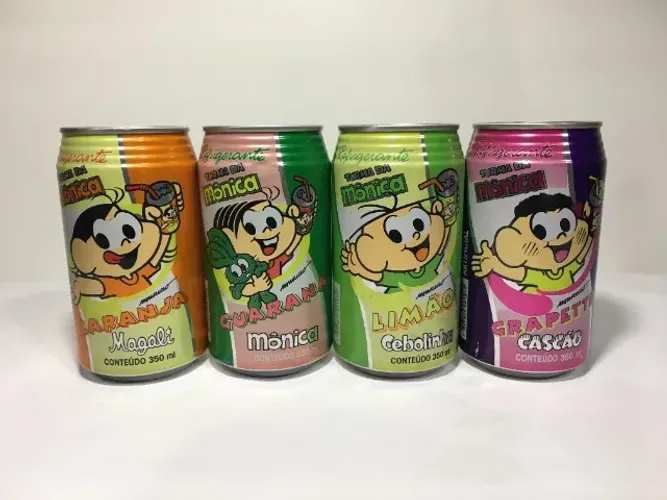 Coleção Completa com 4 Latas / Latinhas 350 ml Refrigerante Turma da Mônica 1996 
