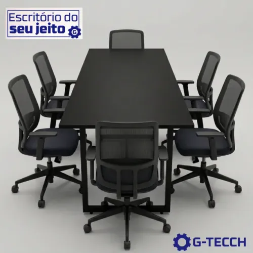 Mesa de Escritório para Reunião Industrial NOVA 2m x 80cm Birô Multiuso para Jantar Gamer