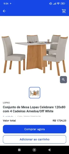 Vendo 4 cadeiras novas com pouco tempo de uso, acompanha capa !