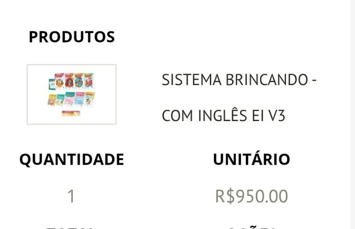 Kit Livros sistema brincando com inglês EI V3 novo