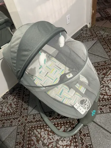 Cadeira de balanço para bebê automática Mastela com Bluetooth cinza. ATÉ 18KG!!