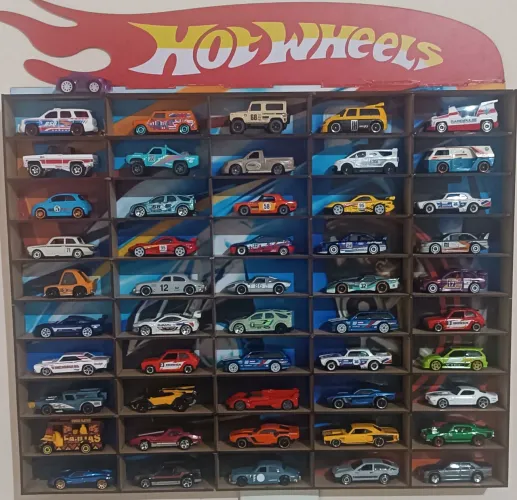Hot Wheels Coleção 50 Carros Com Expositor 