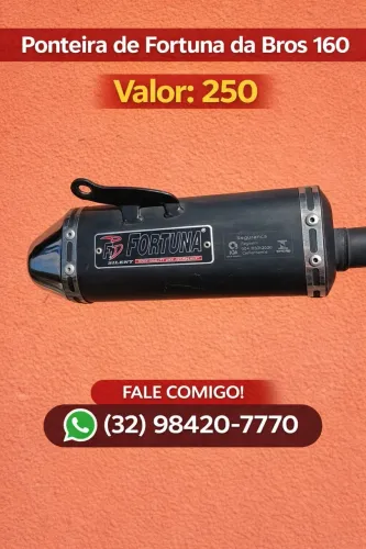 Escapamento esportivo fortuna da bros 160