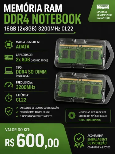 Memoria ddr4 2x8Gb(SO-DIMM Notebook) 3200Mhz CL22