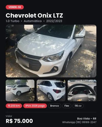 Chevrolet Onix Hatch LTZ 1.0 12V TB Flex Aut. 5P 2023