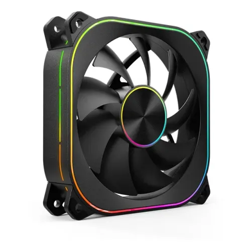 Cooler Fan 120mm Aerion Black Veil Led ARGB - FAN100 *4 Pinos Controladora* - WZetta