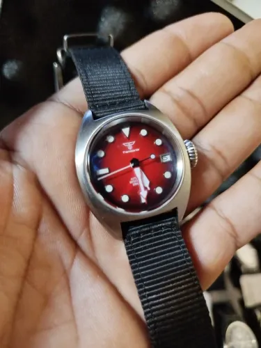 Relógio automático Tandorio vidro de safira