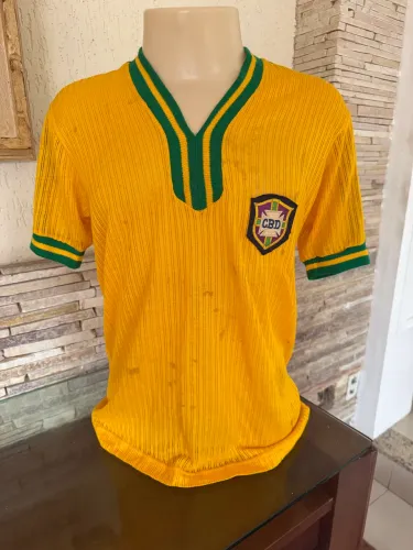 Camisa seleção brasileira 1970 tricampeão CBD Número 15 Fontana