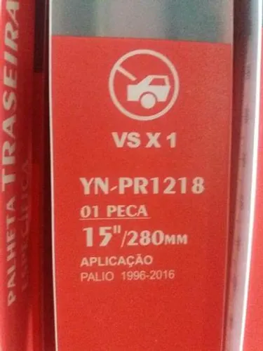 Palheta traseira palio